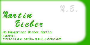 martin bieber business card